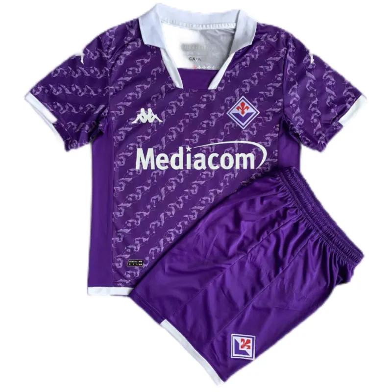 1854da92c1 Kids Fiorentina 2023/24 Home Kit Jersey+Short | GoGoalKits - Image 1