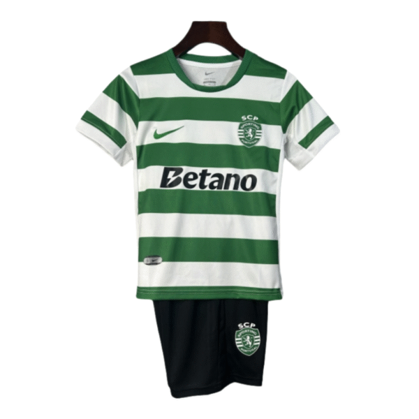 Sporting CP Home Soccer Jersey Kids Kit 2025-26 （Jersey+Shorts）