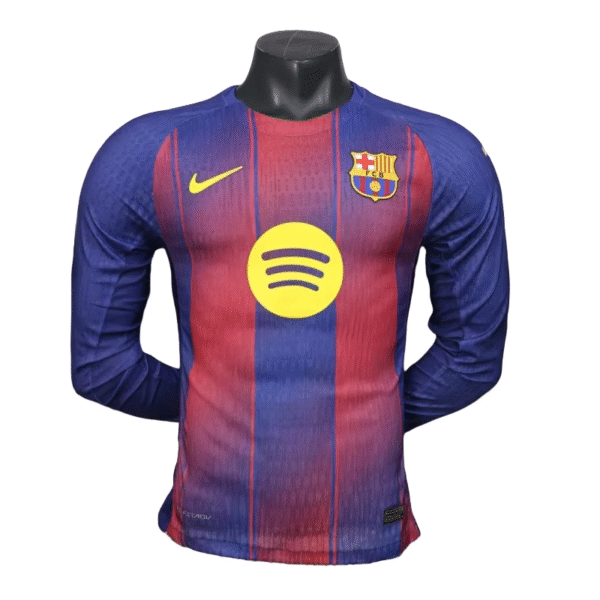 Barcelona Home  Long Sleeve soccer jerseys 2025-26  Player Version