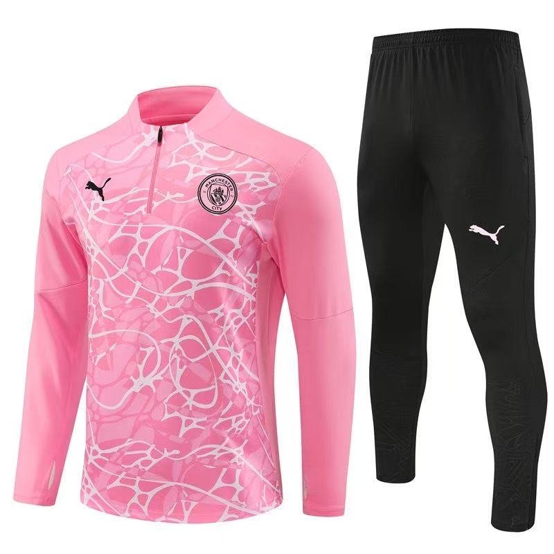 2f4dd75273 Kids Manchester City Zipper Sweatshirt Kit(Top+Pants) 2024/25 | GoGoalKits - Image 1