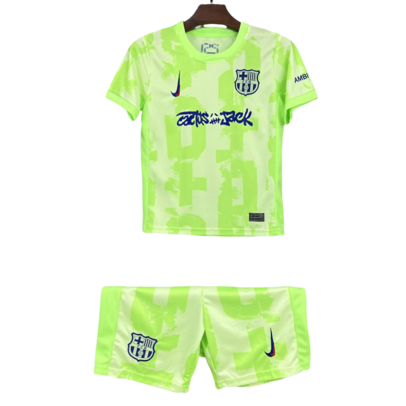 38249daaf8 Barcelona Third Travis Scott Edition Kids Kits Youth Apparels Jersey 24-25 | GoGoalKits - Image 1
