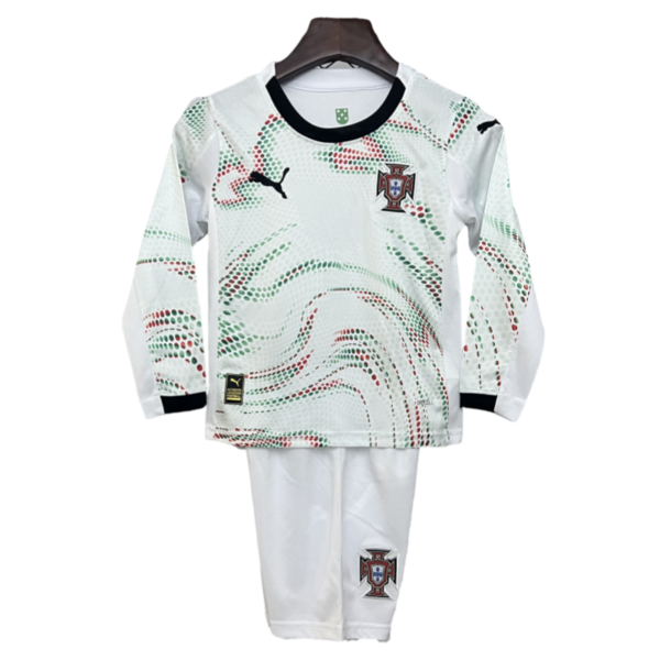 Kids Portugal Away Soccer Kits Long Sleeve 2025 | GoGoalKits