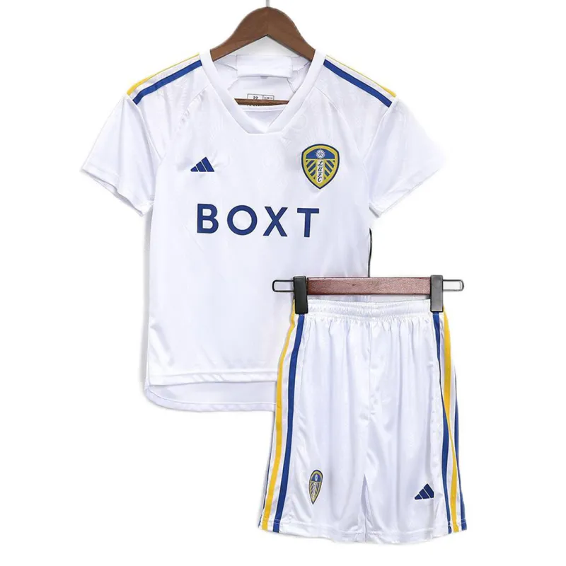 3ff579b0a3 Kids Leeds United Home Kit Jersey+Shorts 2023/24 | GoGoalKits - Image 1