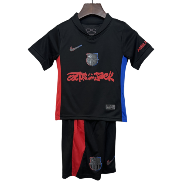 Kids Barcelona X Travis Scott Away Soccer Kits 25-26 | GoGoalKits