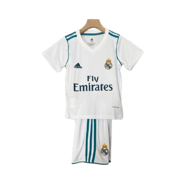 Real Madrid 17-18 Home Retro Kids Kit Soccer Jersey