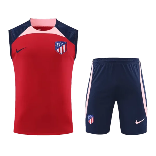 Atletico Madrid Sleeveless Training Kit (Top+Shorts) Red 2023/24 | GoGoalKits