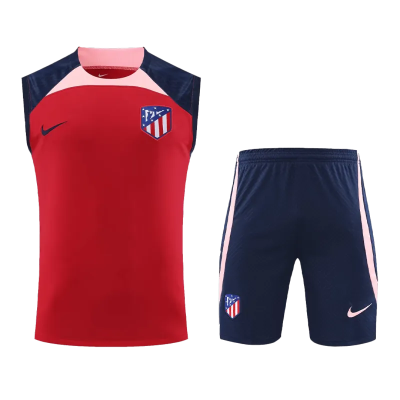 541fc06017 Atletico Madrid Sleeveless Training Kit (Top+Shorts) Red 2023/24 | GoGoalKits - Image 1