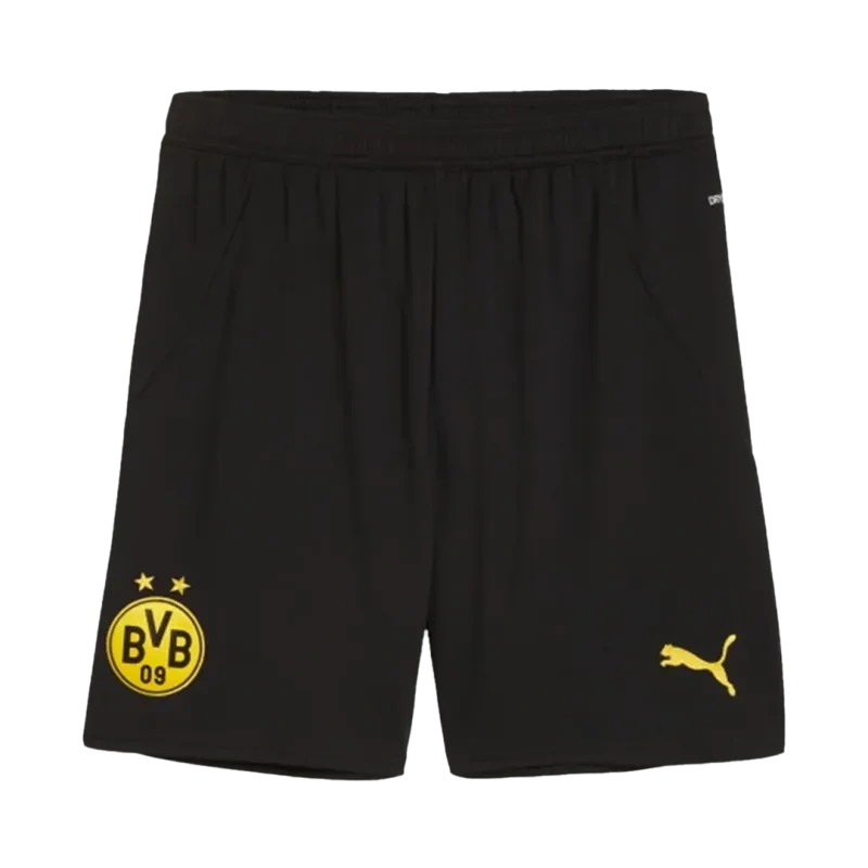 5988bd75ba 24-25 Borussia Dortmund Home Soccer Shorts | GoGoalKits - Image 1