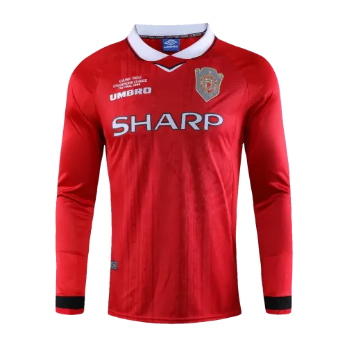 1999/00 Manchester United UCL Final Retro Jersey Home Long Sleeve
