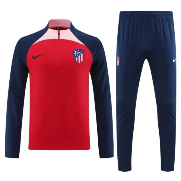Atletico Madrid Zipper Sweatshirt Kit(Top+Pants) Red 2023/24 | GoGoalKits