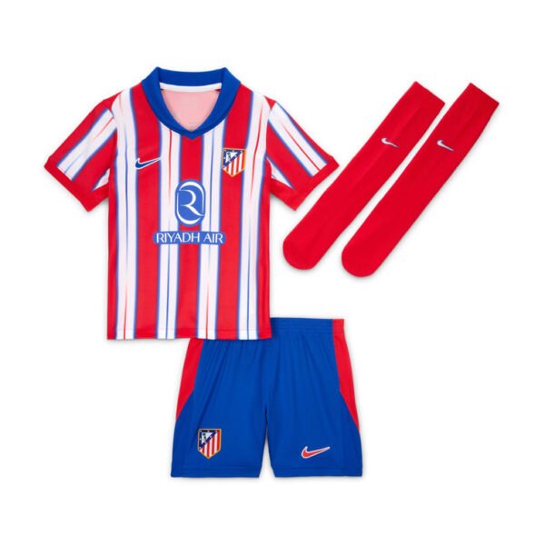 Kids Nike Atletico Madrid Custom Home Full Soccer Kits 2024/25 | GoGoalKits